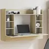 Image de Bureau Mural Chêne Sonoma 105x48x75 Cm Bois D'ingénierie Vidaxl