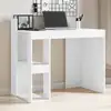 Image de Bureau Blanc 103,5x56,5x94 Cm Bois D'ingénierie Vidaxl