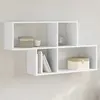 Image de Étagère Murale Blanc 100x20x53 Cm Bois D'ingénierie Vidaxl