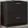 Image de Armoire D'évier Noir 59x37x59 Cm Bois D'ingénierie Vidaxl