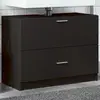 Image de Armoire D'évier Noir 78x37x59 Cm Bois D'ingénierie Vidaxl