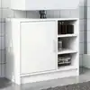Image de Armoire De Lavabo Blanc 63x29x55 Cm Bois D'ingénierie Vidaxl