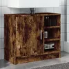 Image de vidaXL Armoire de lavabo chêne fumé 63x29x55 cm bois dingénierie armoire de salle de bain armoire de rangement salle de 848133