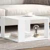 Image de vidaXL Table basse blanc 515x515x30 cm bois dingénierie table dappoint table de salon table latérale bout de canapé 848136