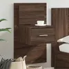Image de Table De Chevet Murale Avec Lumières Led Chêne Marron Vidaxl