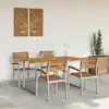 Image de Ensemble De Salle À Manger Pour Jardin 5 Pcs Gris Vidaxl