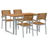 Image de Vidaxl ensemble de salle à manger pour jardin 5 pcs gris