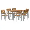 Image de Vidaxl ensemble de salle à manger pour jardin 7 pcs gris