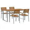 Image de Vidaxl ensemble de salle à manger pour jardin 5 pcs gris