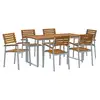 Image de Vidaxl ensemble de salle à manger pour jardin 7 pcs gris