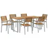 Image de Vidaxl ensemble de salle à manger pour jardin 7 pcs gris