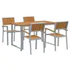 Image de Vidaxl ensemble de salle à manger pour jardin 5 pcs gris