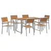 Image de Vidaxl ensemble de salle à manger pour jardin 7 pcs gris
