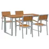 Image de Vidaxl ensemble de salle à manger pour jardin 5 pcs gris