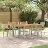 Image de Ensemble De Salle À Manger Pour Jardin 7 Pcs Gris Vidaxl