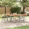 Image de Ensemble De Salle À Manger Pour Jardin 7 Pcs Gris Vidaxl