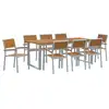 Image de Vidaxl ensemble de salle à manger pour jardin 9 pcs gris