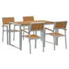 Image de Vidaxl ensemble de salle à manger pour jardin 5 pcs gris