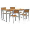 Image de Vidaxl ensemble de salle à manger pour jardin 5 pcs gris