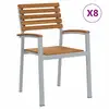 Image de Vidaxl chaise de jardin 8 pcs marron 56 x 57 x 87 cm