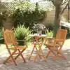 Image de Ensemble De Bistro Pliable 3 Pcs Bois D'acacia Solide Vidaxl