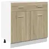 Image de Vidaxl armoire de plancher tiroir lyon chêne sonoma 80x46x81,5 cm