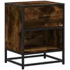 Image de Table De Chevet Chêne Fumé 40x31x50 Cm Bois D'ingénierie Vidaxl