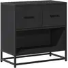 Image de Vidaxl table de chevet noir 60x31x60 cm bois d'ingénierie et métal