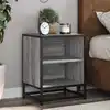 Image de Tables De Chevet 2 Pcs Sonoma Gris Bois D'ingénierie Et Métal Vidaxl
