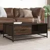 Image de Table Basse Chêne Marron 90x57x35 Cm Bois D'ingénierie Et Métal Vidaxl