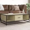 Image de Table Basse Chêne Sonoma 100x57x35cm Bois D'ingénierie Et Métal Vidaxl