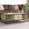 Image de vidaXL Table basse chêne sonoma 100x57x35cm bois dingénierie et métal table dappoint table de salon table latérale 848760