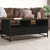 Image de Table Basse Noir 100x50x45 Cm Bois D'ingénierie Et Métal Vidaxl
