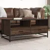 Image de Table Basse Chêne Marron 100x50x45cm Bois D'ingénierie Et Métal Vidaxl