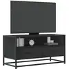 Image de Meuble Tv Noir 80x34,5x40 Cm Bois D'ingénierie Et Métal Vidaxl