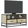 Image de Meuble Tv Chêne Sonoma 80x34,5x40 Cm Bois D'ingénierie Et Métal Vidaxl