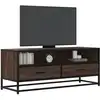 Image de Meuble Tv Chêne Marron 100x34,5x40cm Bois D'ingénierie Et Métal Vidaxl