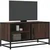 Image de Meuble Tv Chêne Marron 80x34,5x40 Cm Bois D'ingénierie Et Métal Vidaxl