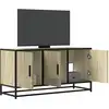 Image de Meuble Tv Chêne Sonoma 100x35x50 Cm Bois D'ingénierie Et Métal Vidaxl