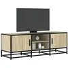 Image de vidaXL Meuble TV chêne sonoma 120x35x41 cm bois dingénierie et métal banc TV meuble hifi centre de divertissement 848840