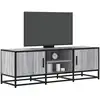 Image de Meuble Tv Sonoma Gris 120x35x41 Cm Bois D'ingénierie Et Métal Vidaxl