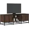 Image de Meuble Tv Chêne Marron 120x35x41 Cm Bois D'ingénierie Et Métal Vidaxl