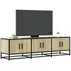Image de Meuble Tv Chêne Sonoma 150x35x41 Cm Bois D'ingénierie Et Métal Vidaxl
