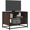 Image de Meuble Tv Chêne Marron 61x40x46 Cm Bois D'ingénierie Et Métal Vidaxl