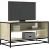 Image de Meuble Tv Chêne Sonoma 91x40x46 Cm Bois D'ingénierie Et Métal Vidaxl