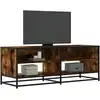 Image de Meuble Tv Chêne Fumé 120,5x40x46 Cm Bois D'ingénierie Et Métal Vidaxl