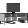 Image de Meuble Tv Sonoma Gris 120,5x40x46 Cm Bois D'ingénierie Et Métal Vidaxl