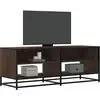 Image de Meuble Tv Chêne Marron 120,5x40x46cm Bois D'ingénierie Et Métal Vidaxl
