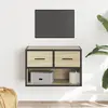 Image de Meuble Tv Chêne Sonoma 60x31x39,5 Cm Bois D'ingénierie Et Métal Vidaxl