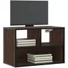 Image de Meuble Tv Chêne Brun 60x31x39,5 Cm Bois D'ingénierie Et Métal Vidaxl